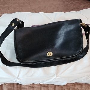 Coach saddle bag leather shoulder bag, good condition